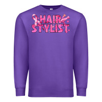 Purple Breast Cancer hair stylist Premium Sweatshirt - texasbilliewilder