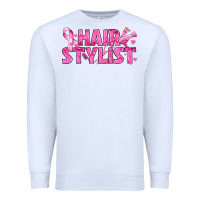 Breast Cancer Hair Stylist Premium Sweatshirt | Teevron
