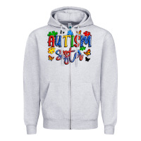 Heather Grey autism sister Zipper Hoodie - Artiststas