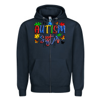 Navy autism sister Zipper Hoodie - Artiststas