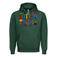 Sports Green autism sister Zipper Hoodie - Artiststas