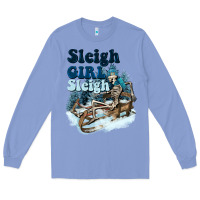 Colony Blue sleigh girl sleigh skeleton Long Sleeve Tee - NancyCooperArtShop