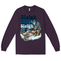 Plum sleigh girl sleigh skeleton Long Sleeve Tee - NancyCooperArtShop