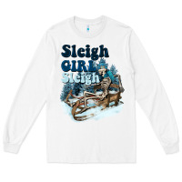 White sleigh girl sleigh skeleton Long Sleeve Tee - NancyCooperArtShop