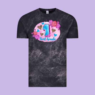 Back To School Flowers First Grade 3200x2400 Vintage Tee Designed By Adodesignshop