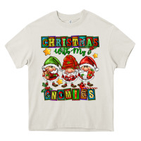 Cream christmas with my gnomies Heavy Core Tee - FaDigitalArtStudio