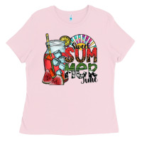 Bubblegum Pink sweet summer time Ladies Tee - SublimationCraftShop