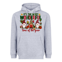 Heather Grey It's the most wonderful time of the year Heavyweight Hoodie - NancyCooperArtShop