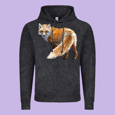 Red Fox Vintage Hoodie Designed By Lillyallendesigns