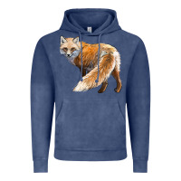 Vintage Denim Red Fox Vintage Hoodie - LillyAllenDesigns