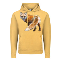 Vintage Mustard Red Fox Vintage Hoodie - LillyAllenDesigns