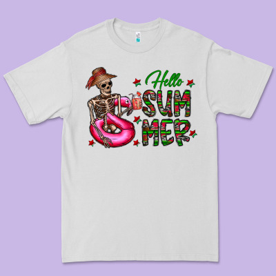 Hello Summer Premium Tee Designed By Cowhidedigitalart