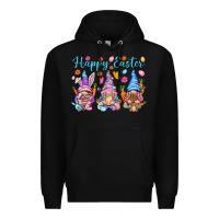 Black Happy Easter gnomies Easter Day Premium Hoodie - HowdyJamesFarm