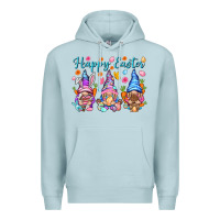 Blue Mist Happy Easter gnomies Easter Day Premium Hoodie - HowdyJamesFarm