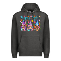 Charcoal Heather Happy Easter gnomies Easter Day Premium Hoodie - HowdyJamesFarm