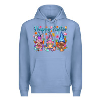 Colony Blue Happy Easter gnomies Easter Day Premium Hoodie - HowdyJamesFarm