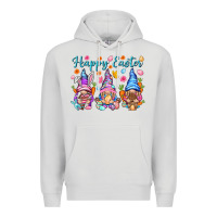 Dove Grey Happy Easter gnomies Easter Day Premium Hoodie - HowdyJamesFarm
