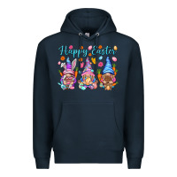 Navy Happy Easter gnomies Easter Day Premium Hoodie - HowdyJamesFarm