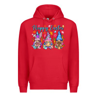 Red Happy Easter gnomies Easter Day Premium Hoodie - HowdyJamesFarm