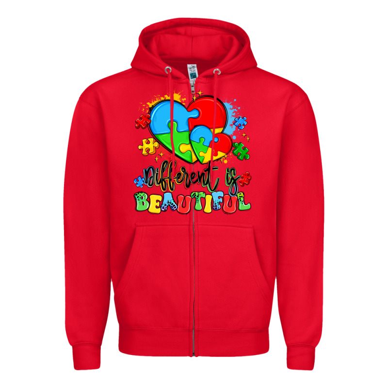Different Is Beautiful Zipper Hoodie by Artiststas | Teevron