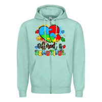 Seafoam different is beautiful Zipper Hoodie - Artiststas