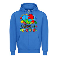 True Royal different is beautiful Zipper Hoodie - Artiststas
