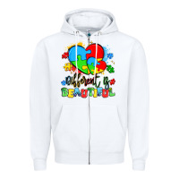 White different is beautiful Zipper Hoodie - Artiststas