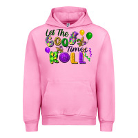Fuchsia Pink Let the good times roll Urban Hoodie - FaDigitalArtStudio