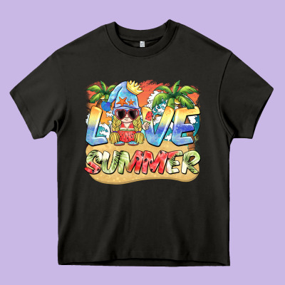 Love Summer Gnomes  Background Heavy Core Tee Designed By Barkaloodesign