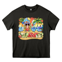 Asphalt love summer gnomes  Background Heavy Core Tee - BarkalooDesign