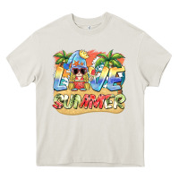 Cream love summer gnomes  Background Heavy Core Tee - BarkalooDesign