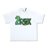 White two rex Urban Heavy Tee - MaliasSmallBusiness