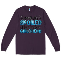 Plum somebodys spoiled blue collar girlfriend Long Sleeve Tee - MaliasSmallBusiness