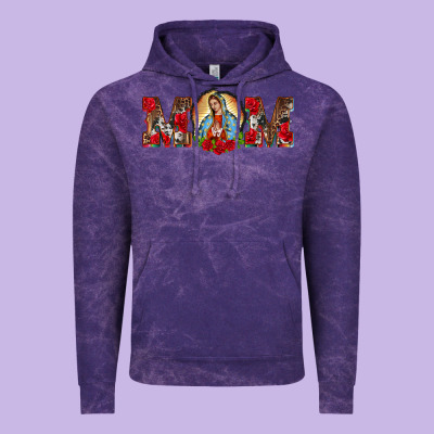 Mom Lady Of Guadalupe Vintage Hoodie Designed By Barkaloodesign