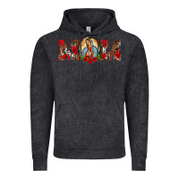 Vintage Black mom lady of guadalupe Vintage Hoodie - BarkalooDesign