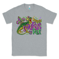 Heather Grey mardi saurus rex mardi gras Classic Tee - MaliasSmallBusiness