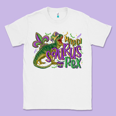 Mardi Saurus Rex Mardi Gras Classic Tee Designed By Maliassmallbusiness