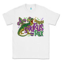 White mardi saurus rex mardi gras Classic Tee - MaliasSmallBusiness