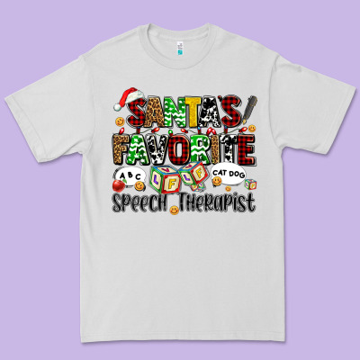 Santas Favorite Speech Therapist Premium Tee Designed By Adodesignshop