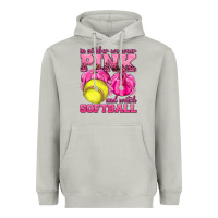 Moon Dust In October We Wear Pink and Watch Softball Heavyweight Hoodie - texasbilliewilder