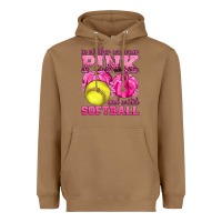 Toasted Coconut In October We Wear Pink and Watch Softball Heavyweight Hoodie - texasbilliewilder
