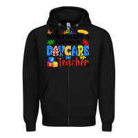Black somebody's favorite daycare teacher Zipper Hoodie - Artiststas
