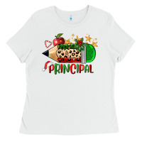 White christmas principal pencil Ladies Tee - FaDigitalArtStudio