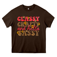 Chocolate Brown classy crafty and hella sassy Heavy Core Tee - HRA Design Shop