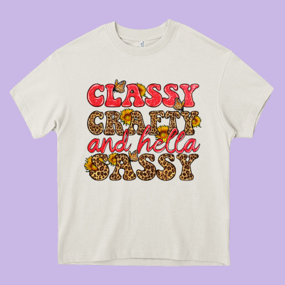 Classy Crafty And Hella Sassy Heavy Core Tee Designed By Hra Design Shop