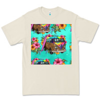 Bone floral hippie truck seamless pattern Premium Tee - HRA Design Shop