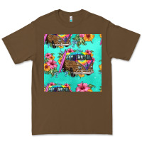 Cacao floral hippie truck seamless pattern Premium Tee - HRA Design Shop