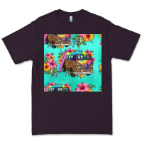 Plum floral hippie truck seamless pattern Premium Tee - HRA Design Shop
