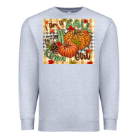Heather Grey I am a Fall kinda girl pumpkin Fall Premium Sweatshirt - NancyCooperArtShop