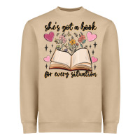Mushroom she's got a book for every situation Heavyweight Sweatshirt - MaliasSmallBusiness